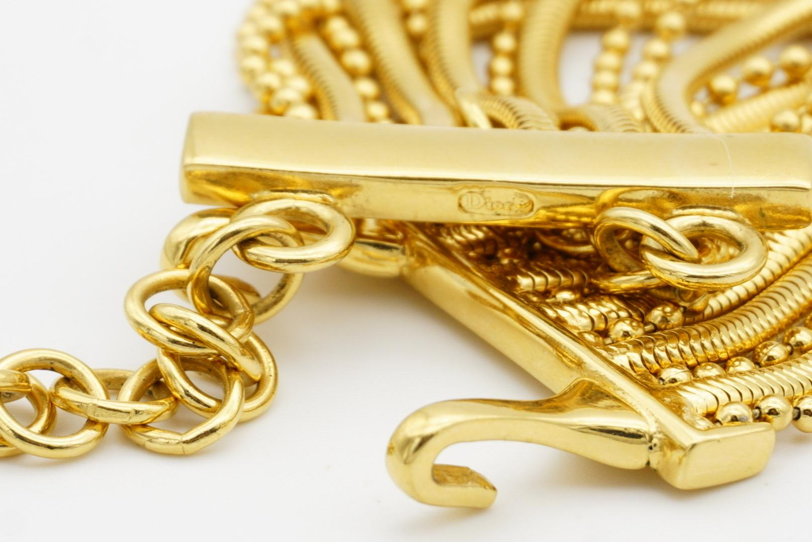 John Galliano for Christian Dior 1990s Masai Collana lunga a più fili di serpente Dot Dot in vendita 9