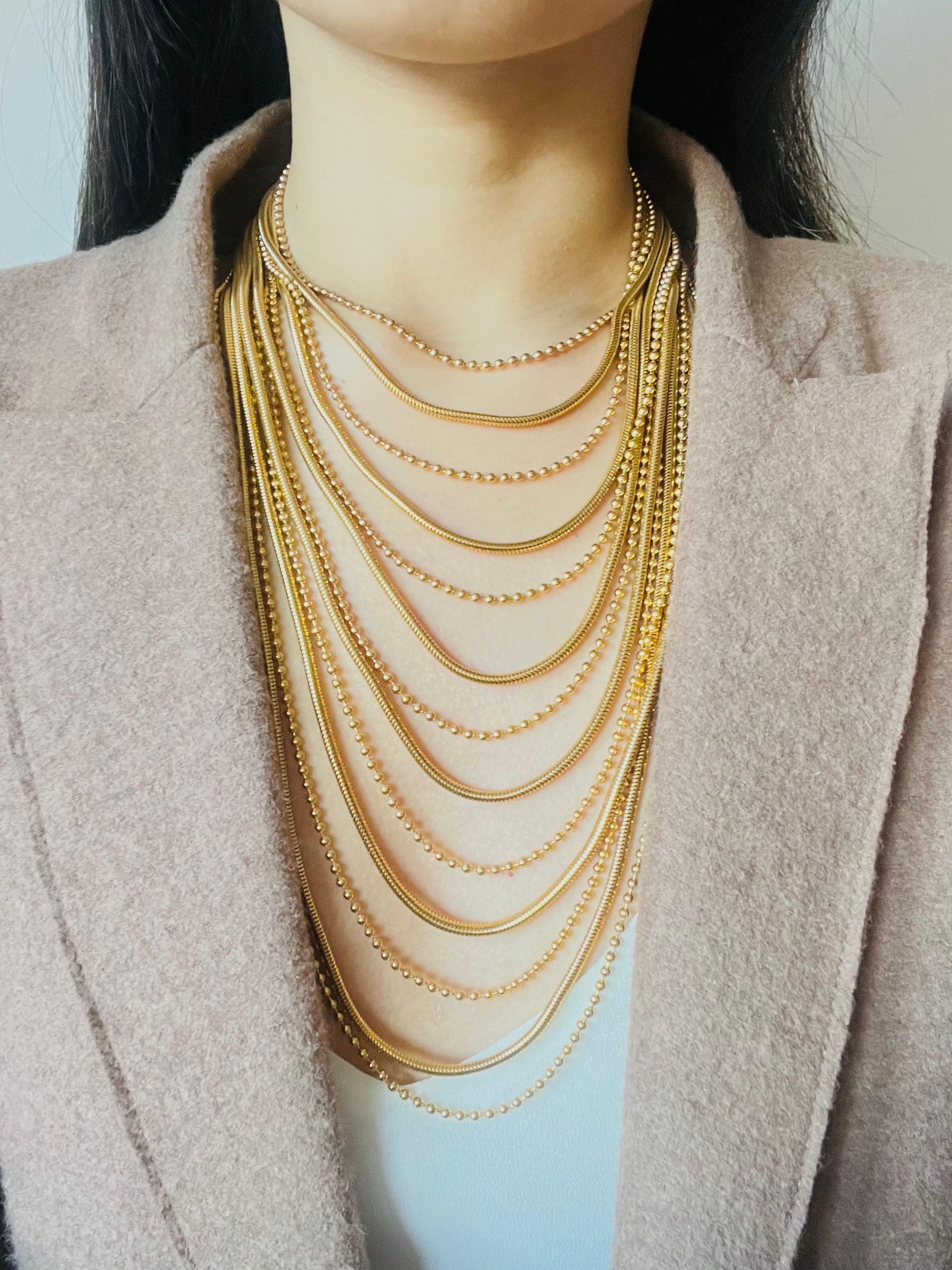 John Galliano for Christian Dior 1990s Masai Collana lunga a più fili di serpente Dot Dot in vendita 1