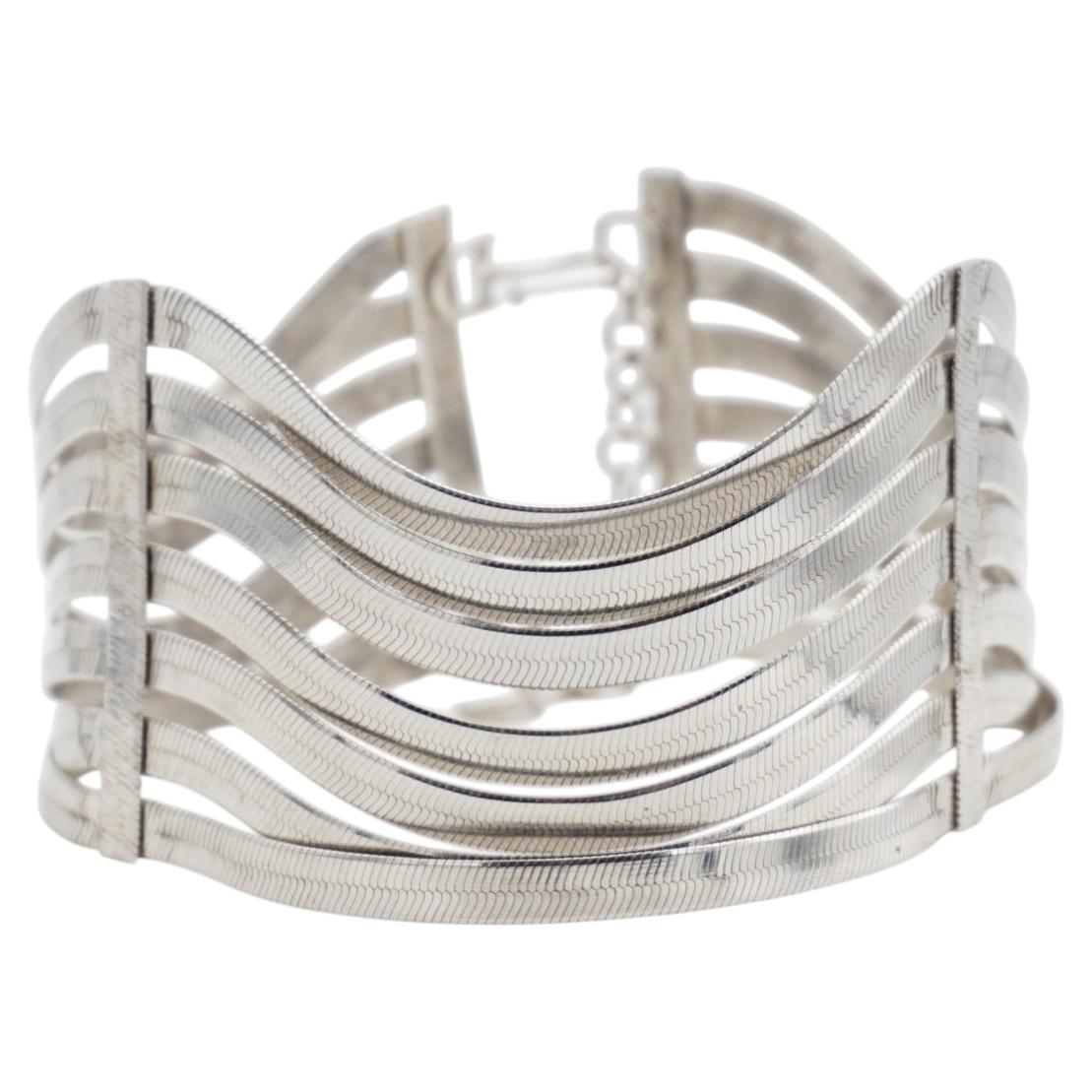 CHRISTIAN DIOR John Galliano 1990 Collier ras de cou en maille Maasai Strands en argent