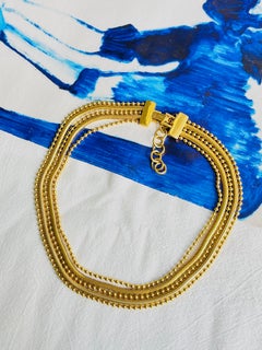 CHRISTIAN DIOR John Galliano 1997 Masai Gold Beads Coil Five Strands Necklace
