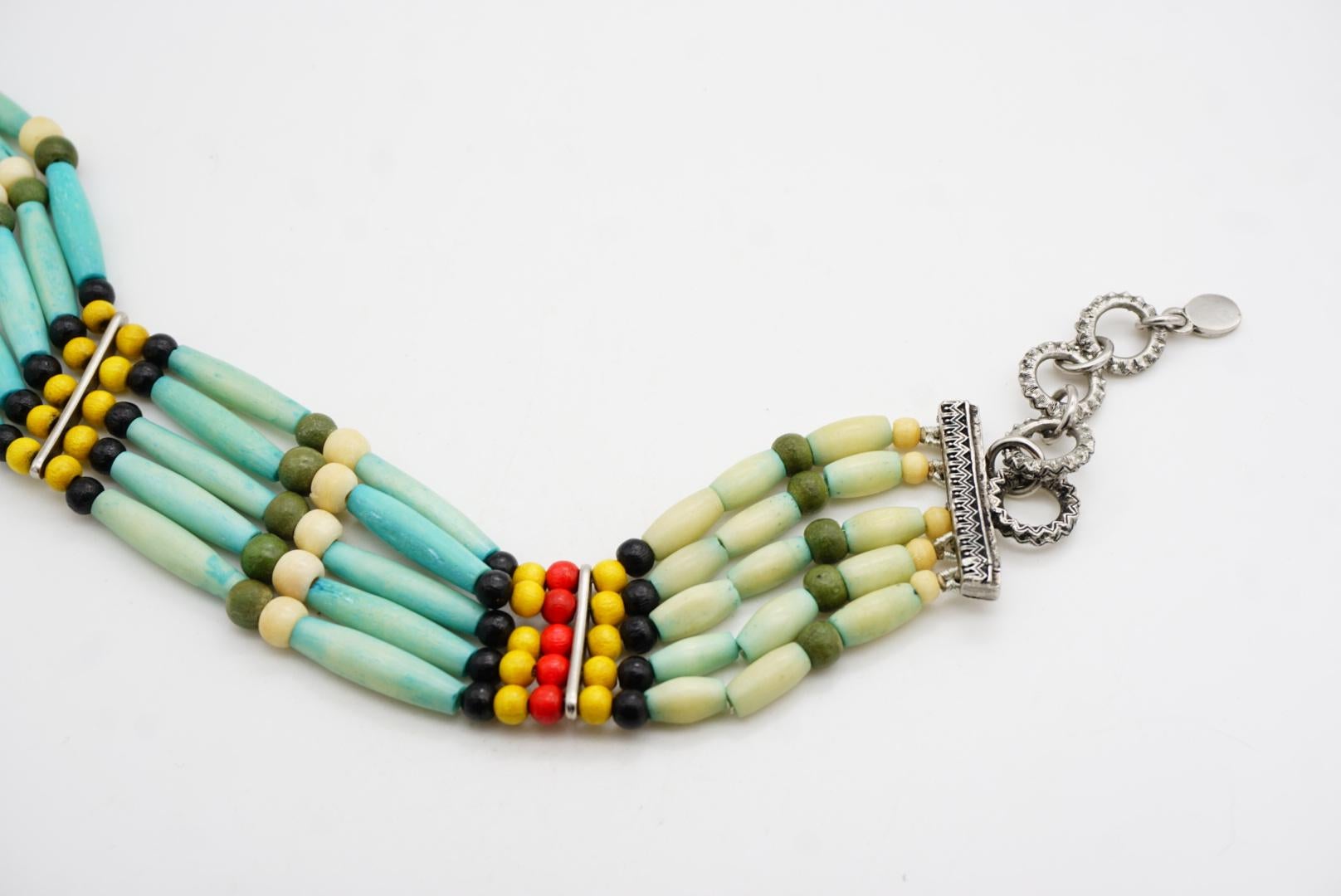 CHRISTIAN DIOR John Galliano for Christian Dior 1998 Collana con Piume Turchesi Red Greene & Greene 2 in vendita 5