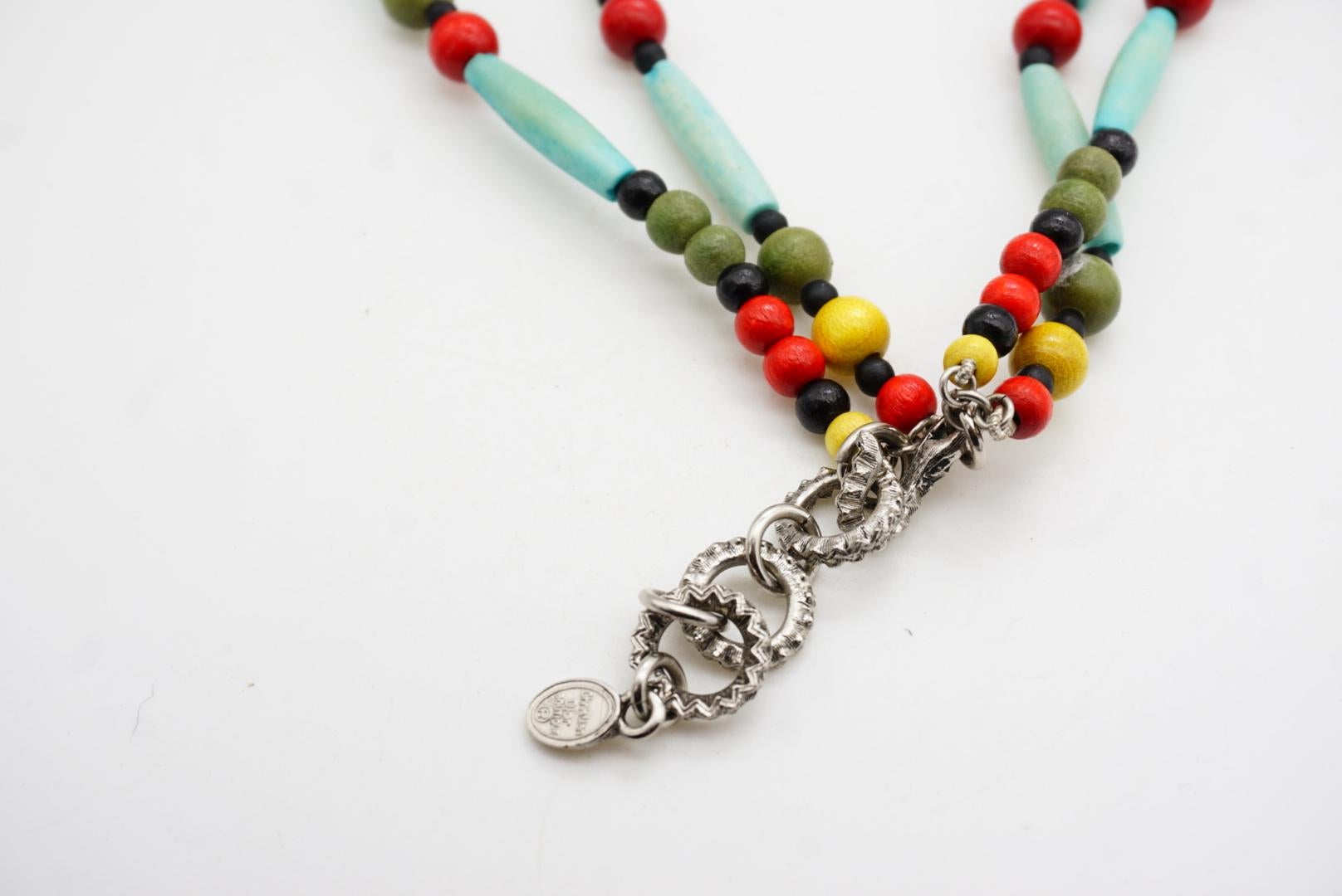 CHRISTIAN DIOR John Galliano for Christian Dior 1998 Collana con Piume Turchesi Red Greene & Greene 2 in vendita 13