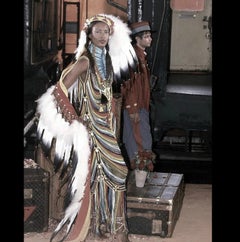 CHRISTIAN DIOR John Galliano 1998 Maasai Red Green Feather Turquoise 2 Necklace