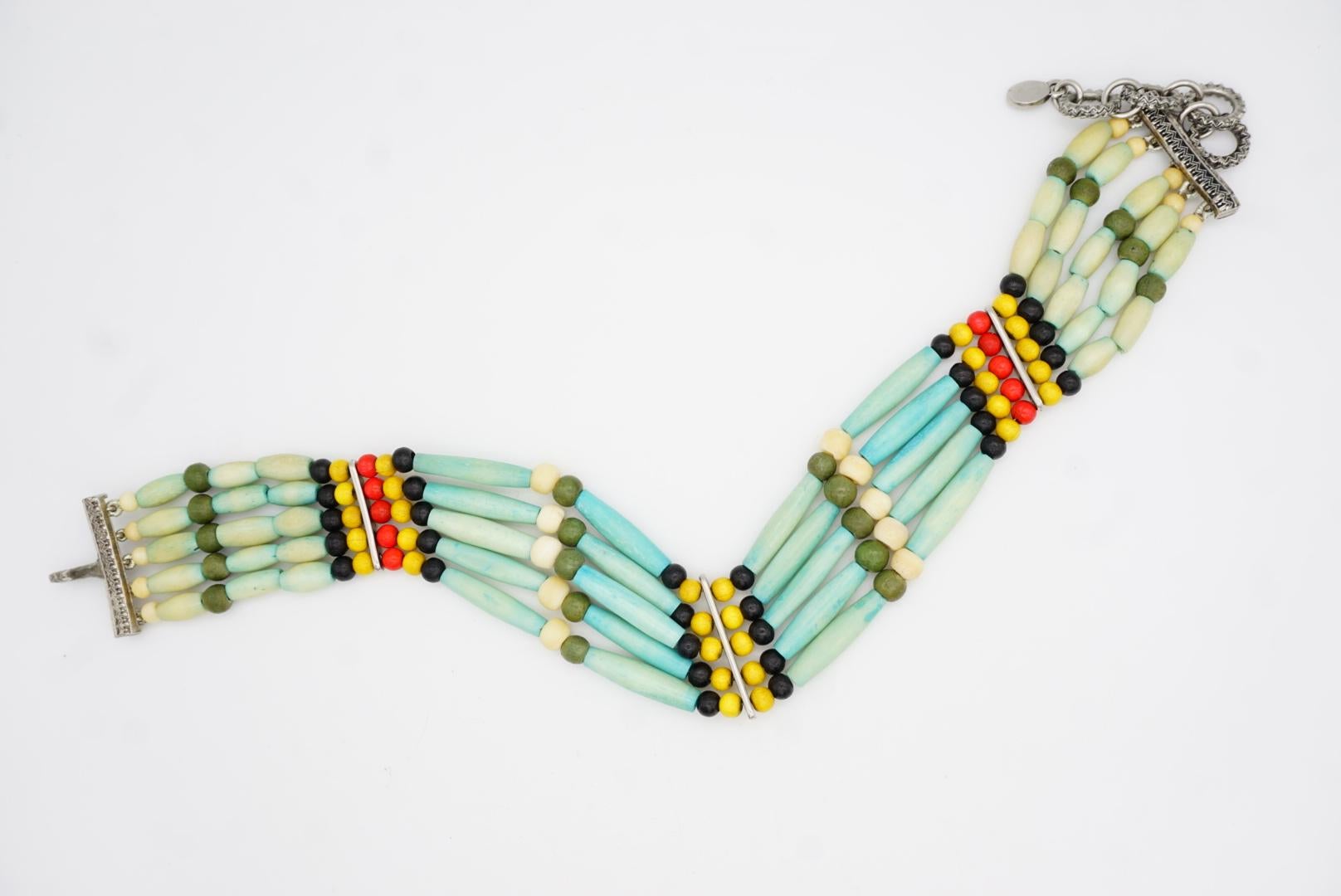 CHRISTIAN DIOR John Galliano for Christian Dior 1998 Collana con Piume Turchesi Red Greene & Greene 2 in vendita 3