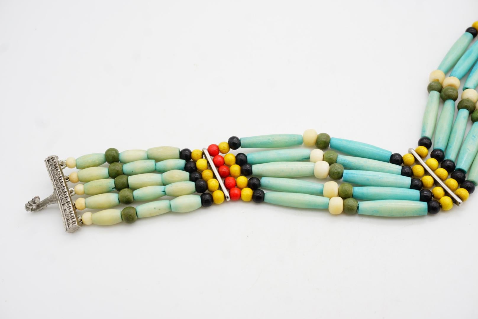 CHRISTIAN DIOR John Galliano for Christian Dior 1998 Collana con Piume Turchesi Red Greene & Greene 2 in vendita 4