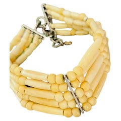 CHRISTIAN DIOR John Galliano 1998 Vintage Rare Maasai Ivory Boutique Choker