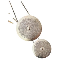 CHRISTIAN DIOR John Galliano 1999 Haute Couture Exotic Badge Silver Necklace