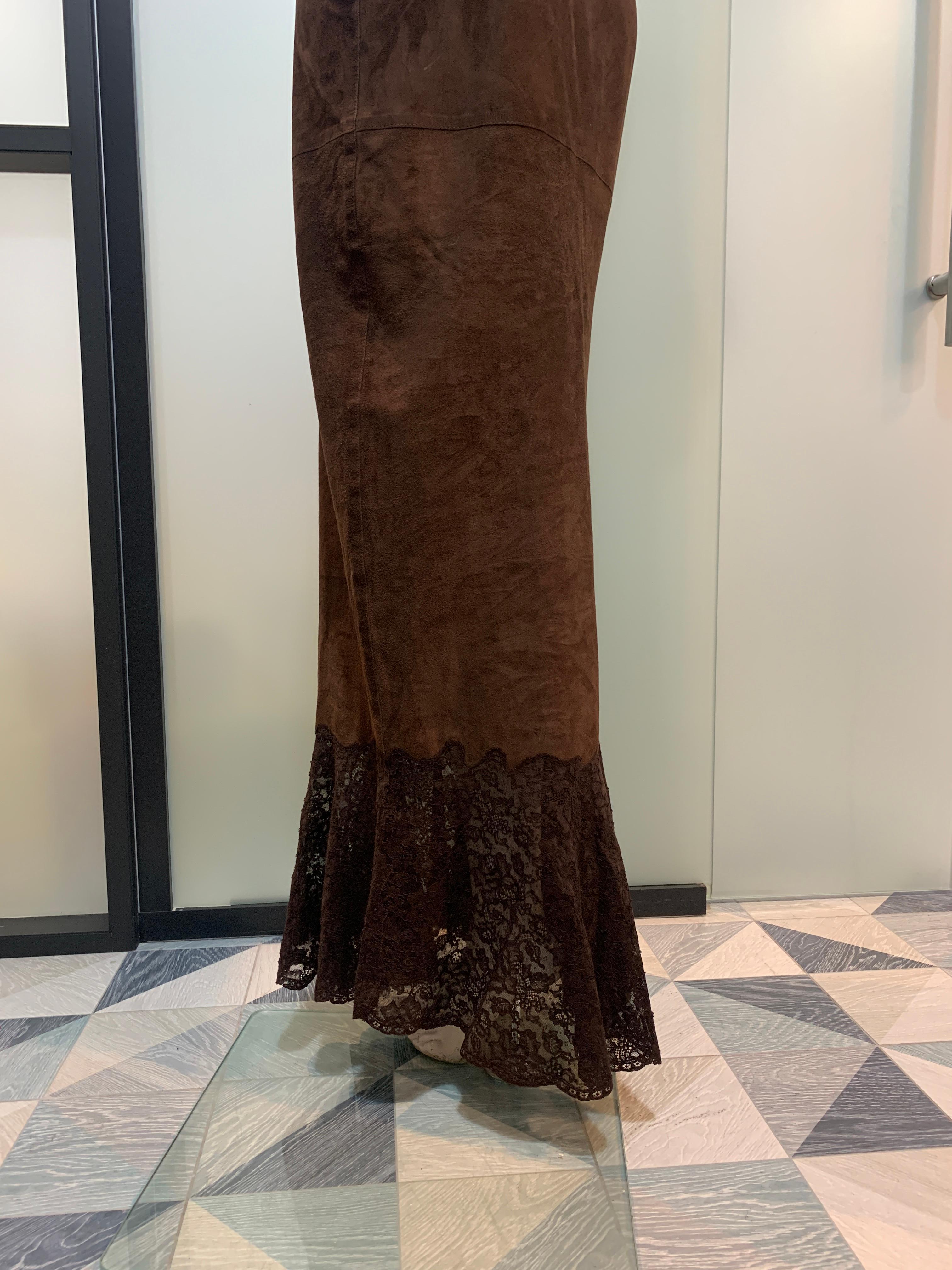 Christian Dior & John Galliano 2001 f/w Velvet Goat and Lace Dress For Sale 6