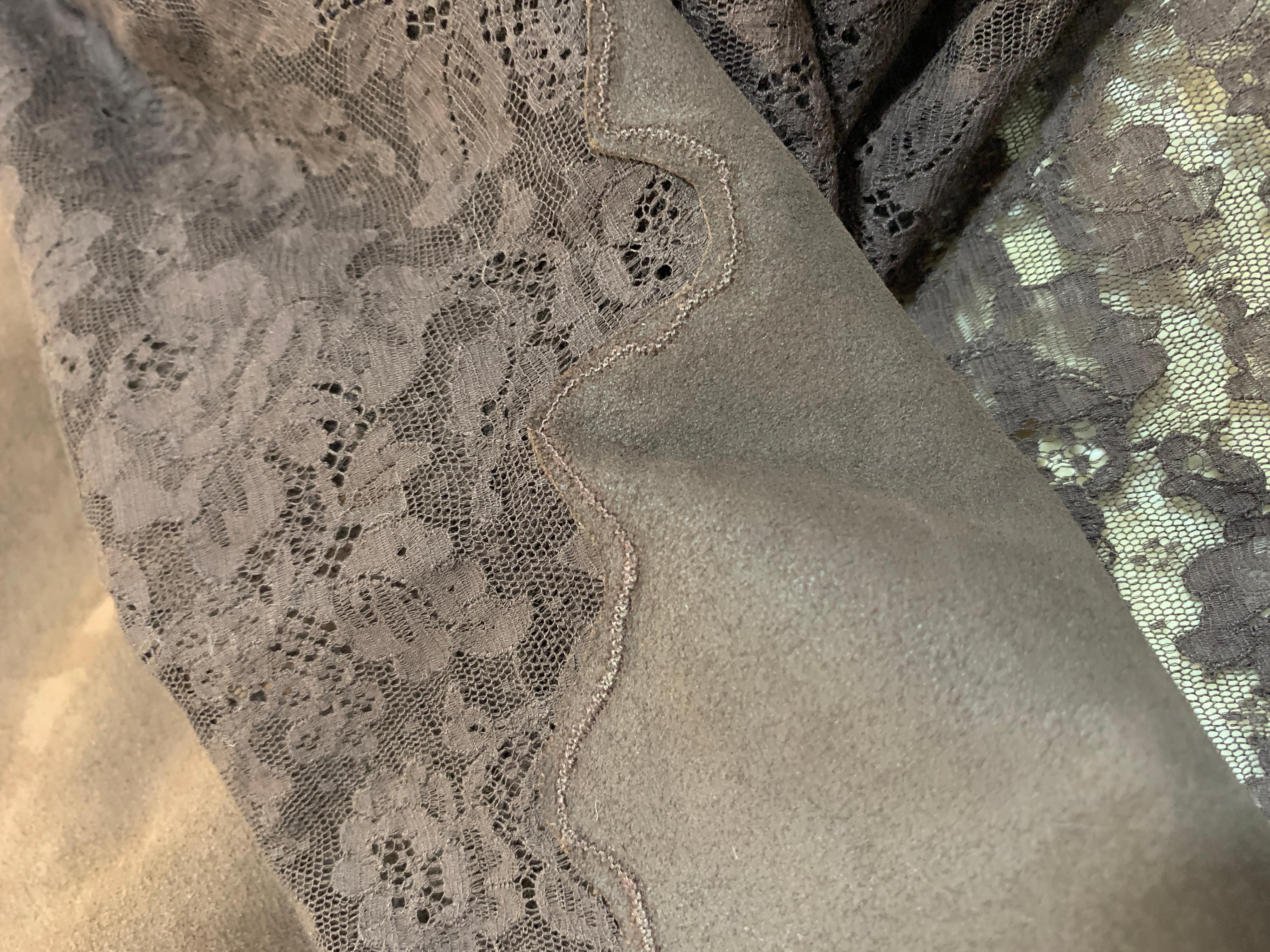 Christian Dior & John Galliano 2001 f/w Velvet Goat and Lace Dress For Sale 12