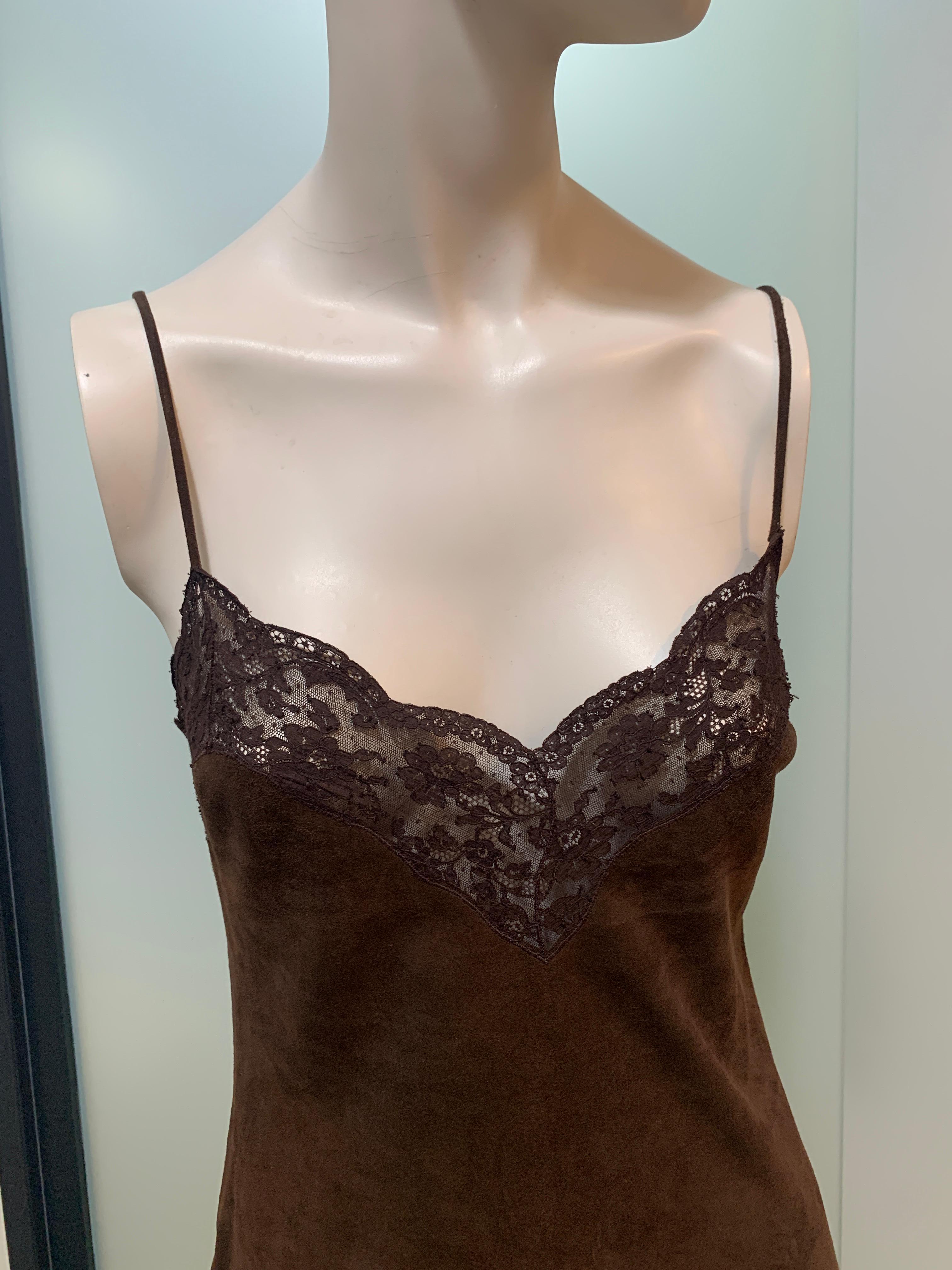 Women's Christian Dior & John Galliano 2001 f/w Velvet Goat and Lace Dress For Sale