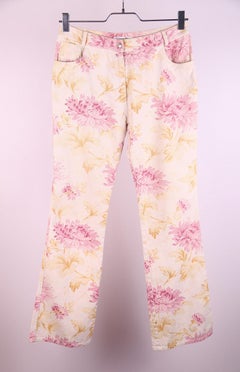 Christian Dior & John Galliano 2001 Y2K denim floral print