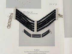 Christian Dior John Galliano 2002 Iconic Black Beads Layers Silver Bracelet