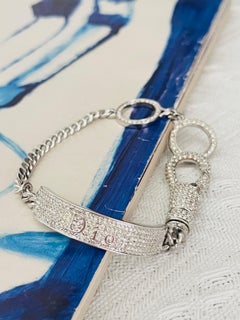 CHRISTIAN DIOR John Galliano 2003 Haute Couture : bracelet emblématique « Hardcore » à fermoir à bascule
