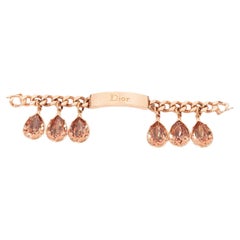 CHRISTIAN DIOR John Galliano 2004 Runway chain drop rhinestone chain bracelet