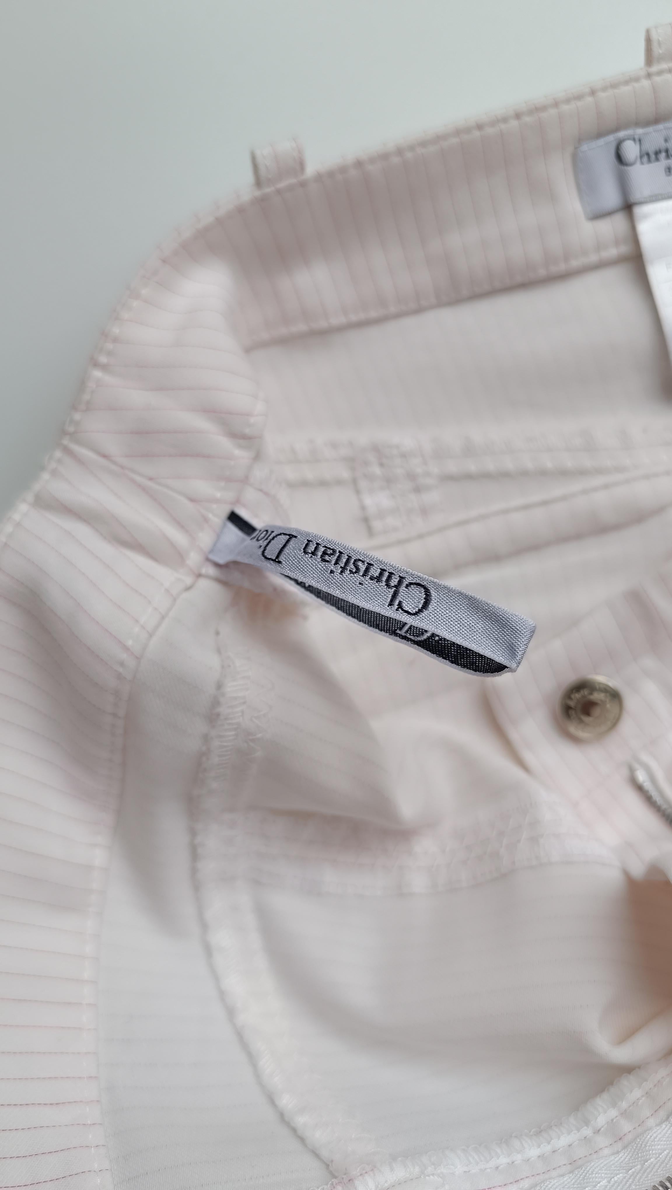 Christian Dior & John Galliano 2005 pensil cotton Skirt logo buttonY2K For Sale 5
