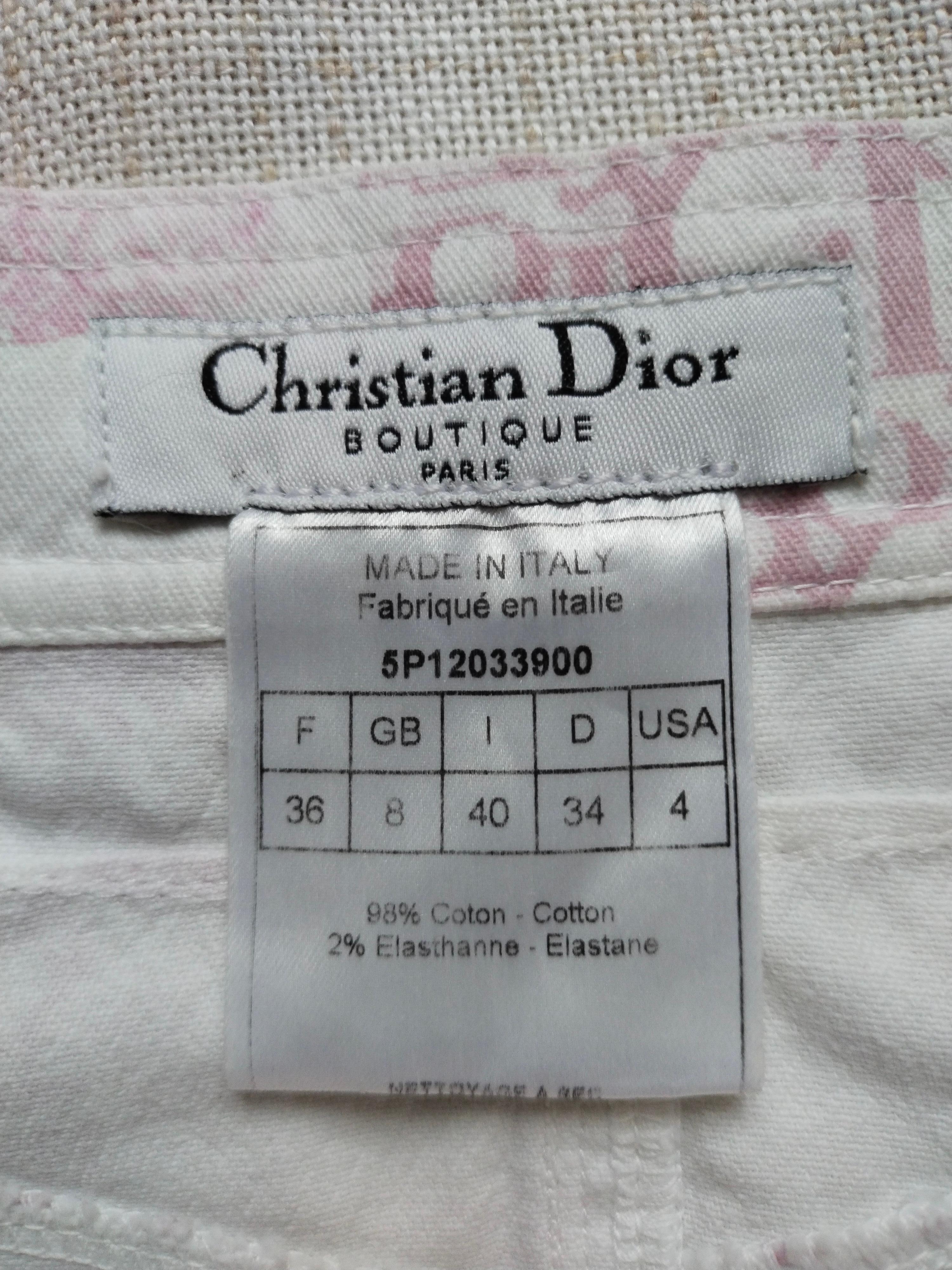 Christian Dior & Galliano 2005 Skirt Barbie pink cherry blossom diorissimo Y2K For Sale 5