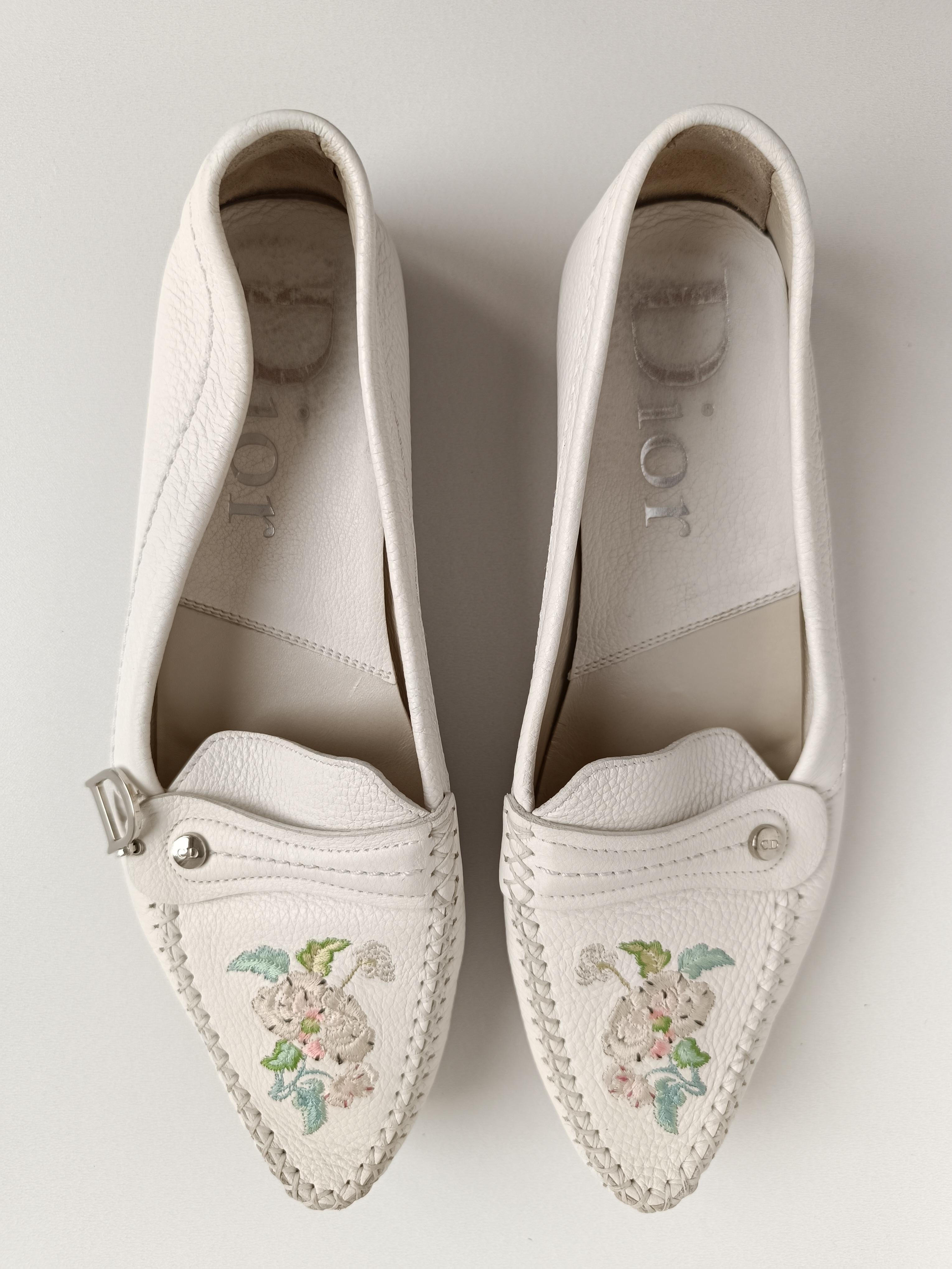 Women's Christian Dior & John Galliano 2006 Calfskin Loafers Shoes D Charm SZ 39 For Sale