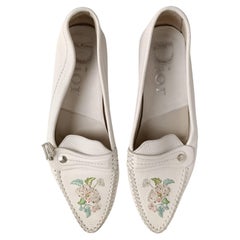 Christian Dior & John Galliano 2006 Kalbsleder Loafers Schuhe D Charm Größe 39