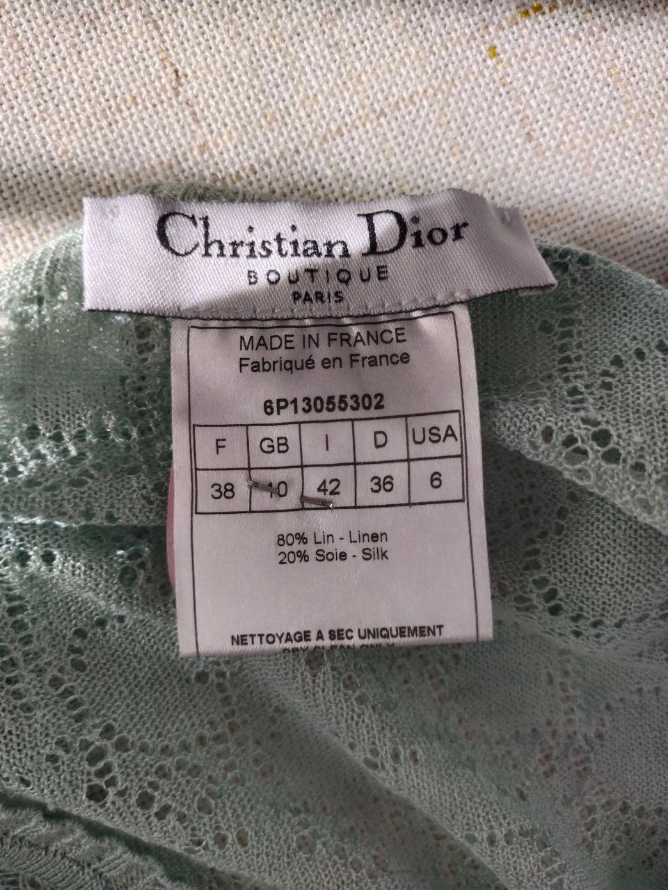 Pull à logo perforé Christian Dior & John Galliano for Christian Dior 2006 en vente 2