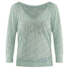 Christian Dior & John Galliano 2006 logo perforation jumper
