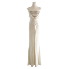 Christian Dior John Galliano 2009 Vintage White Crystal Embellished Bridal Gown