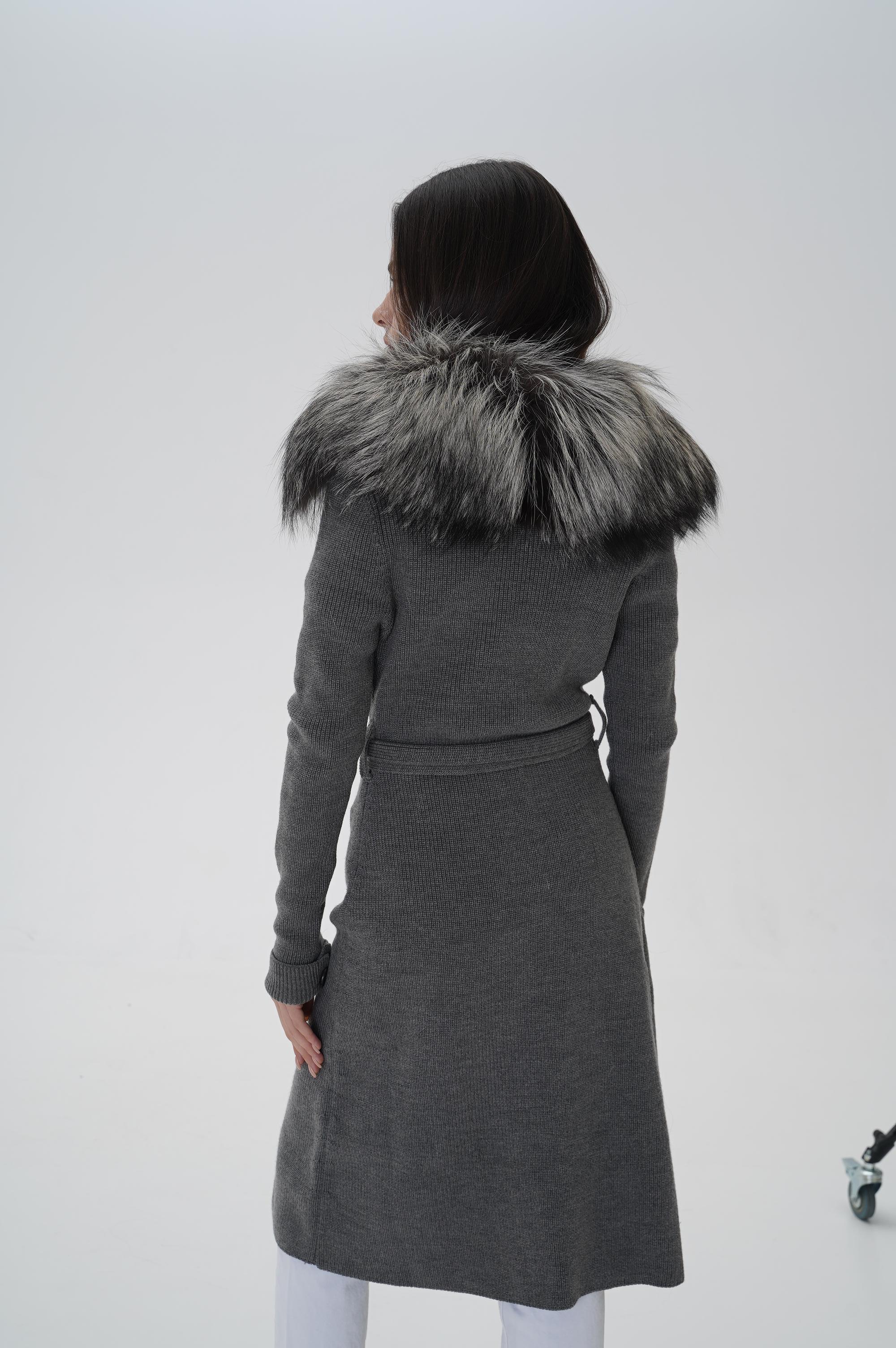 Christian Dior et John Galliano  Manteau de laine tricotée combinée 2010 Pour femmes en vente