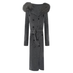Vintage Christian Dior & John Galliano  2010 combined knitted wool coat