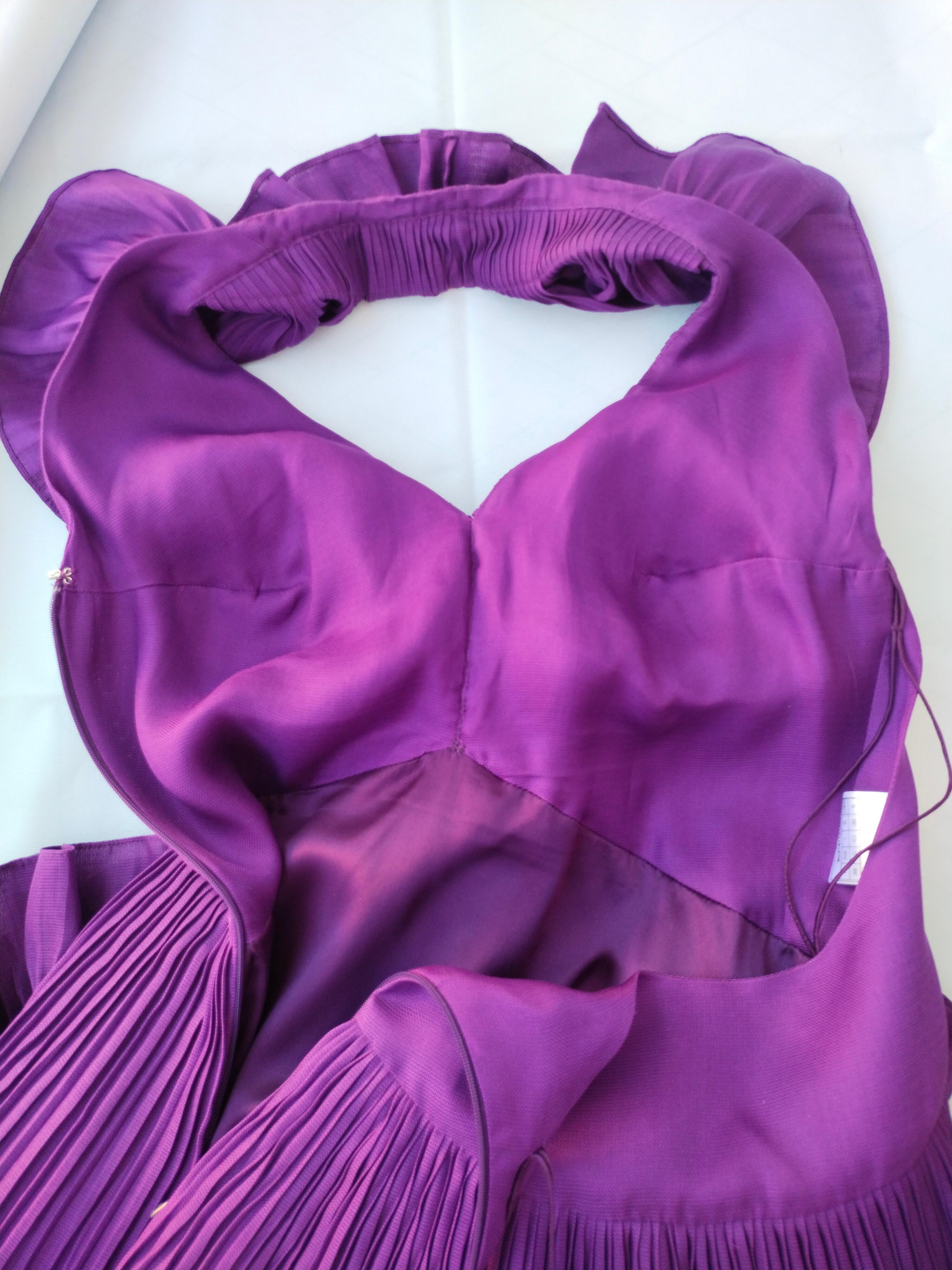 Christian Dior & John Galliano 9C 2009 Resort  purple silk dress Charlize Theron For Sale 10