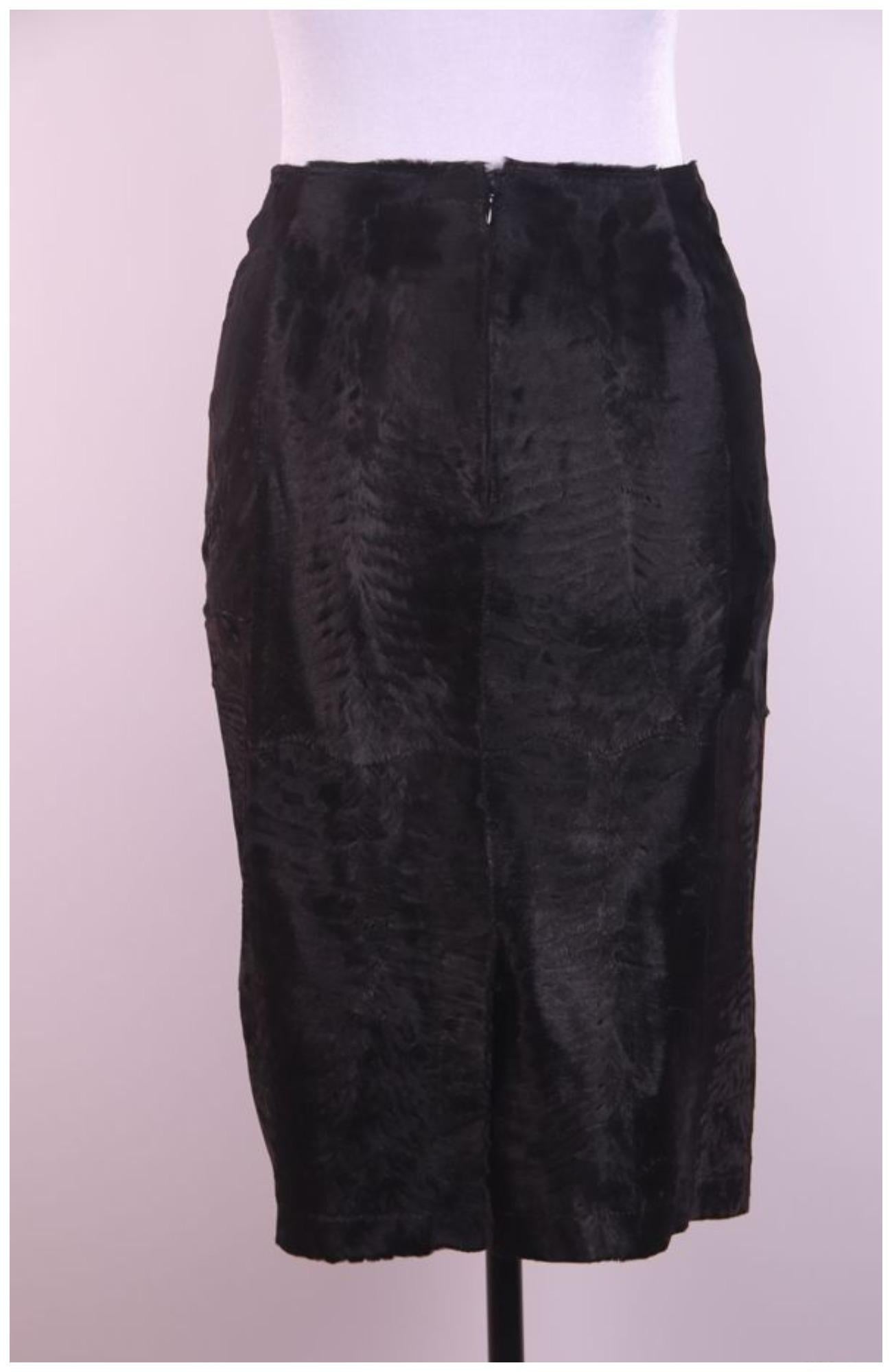 Christian Dior & John Galliano Astrakhan fur Skirt FW 2007 For Sale 5