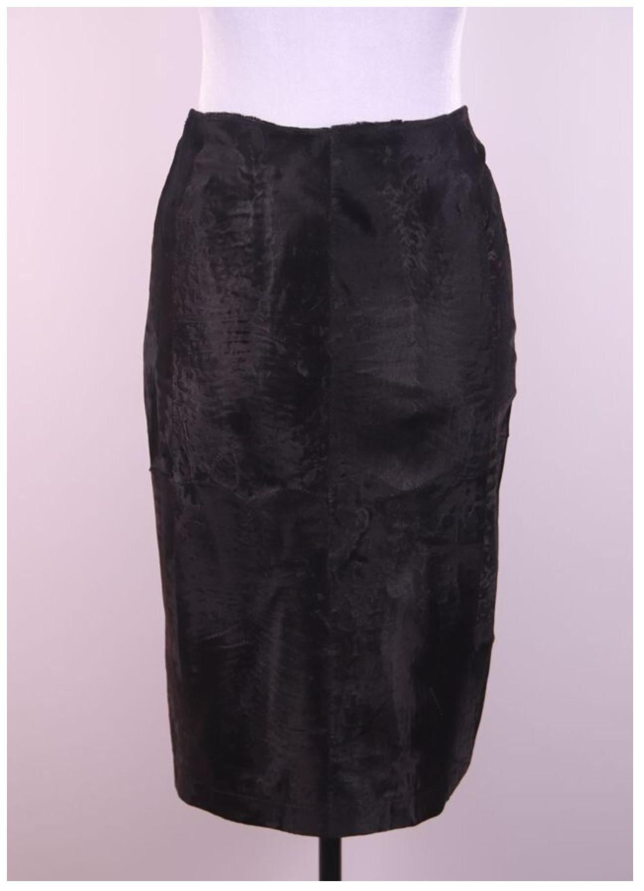 Christian Dior & John Galliano Astrakhan fur Skirt FW 2007 For Sale 3