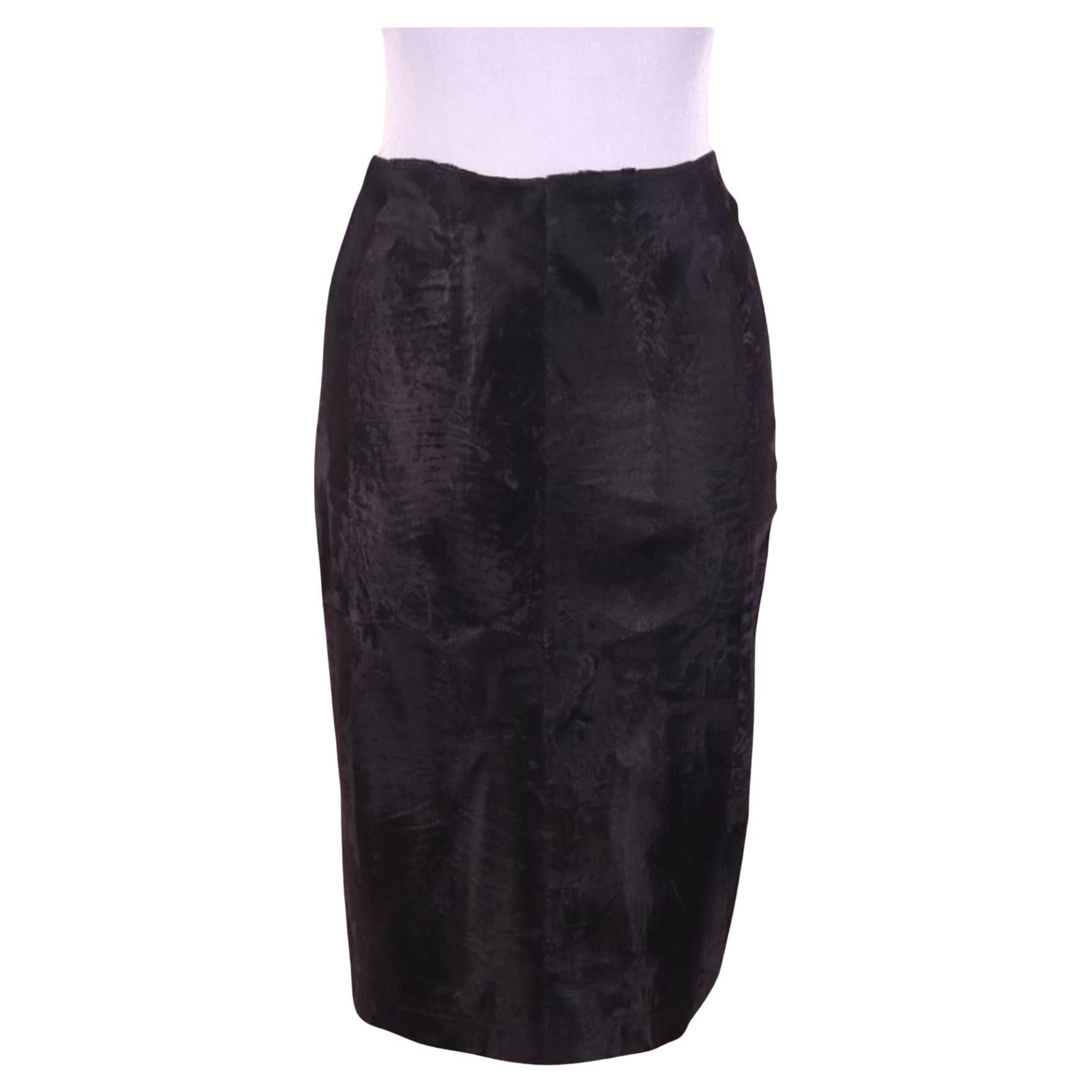 Christian Dior & John Galliano Astrakhan fur Skirt FW 2007 For Sale