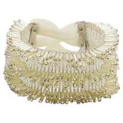 Christian Dior John Galliano Beads Radiant Sparkling Crystals Snowflake Bracelet