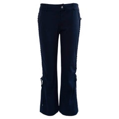Christian Dior John Galliano for Christian Dior F/W 2002 Black Side Lace Up Pants FR38