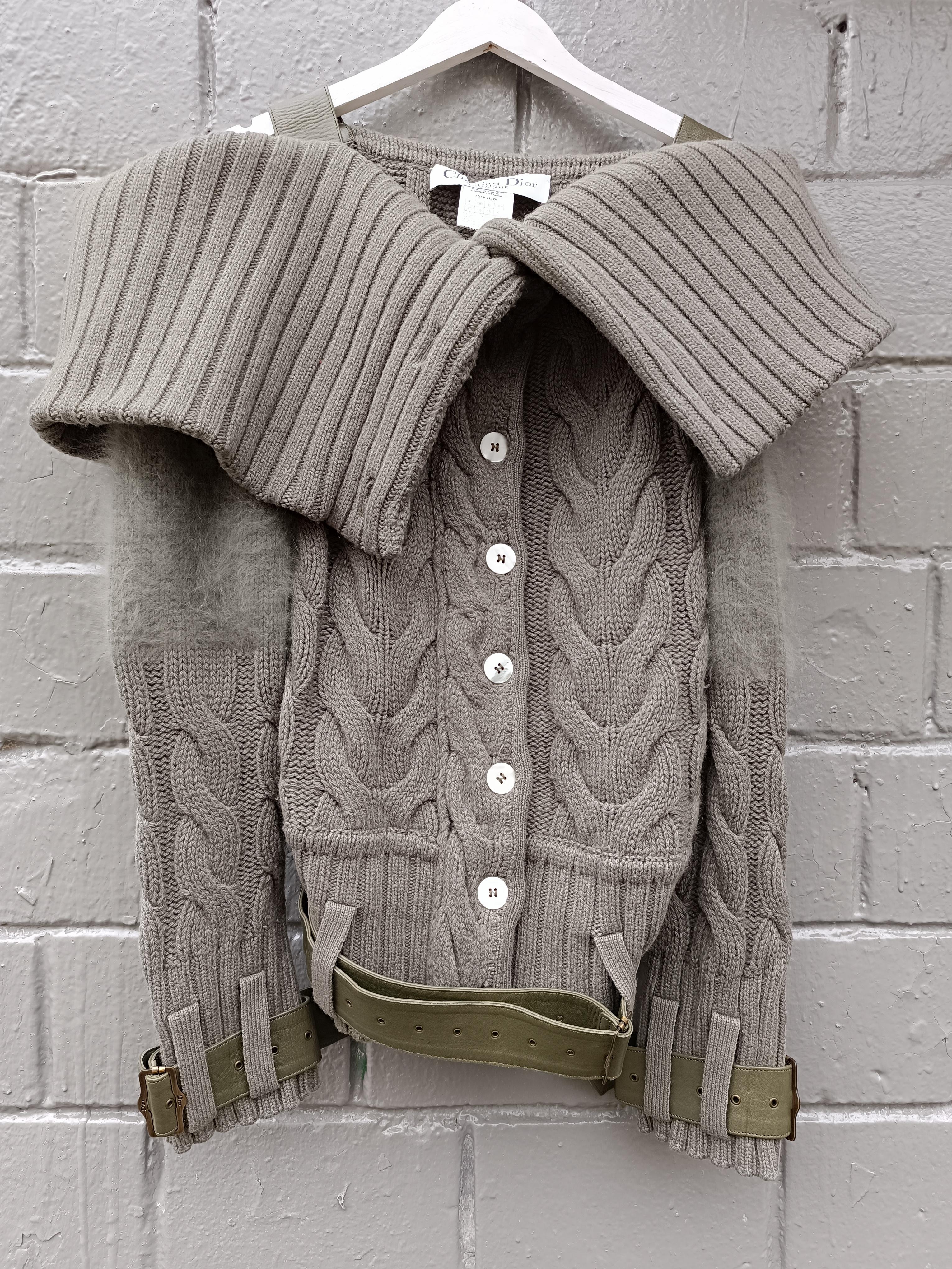 Christian Dior & John Galliano F/W 2003 Cardigan en maille en vente 11