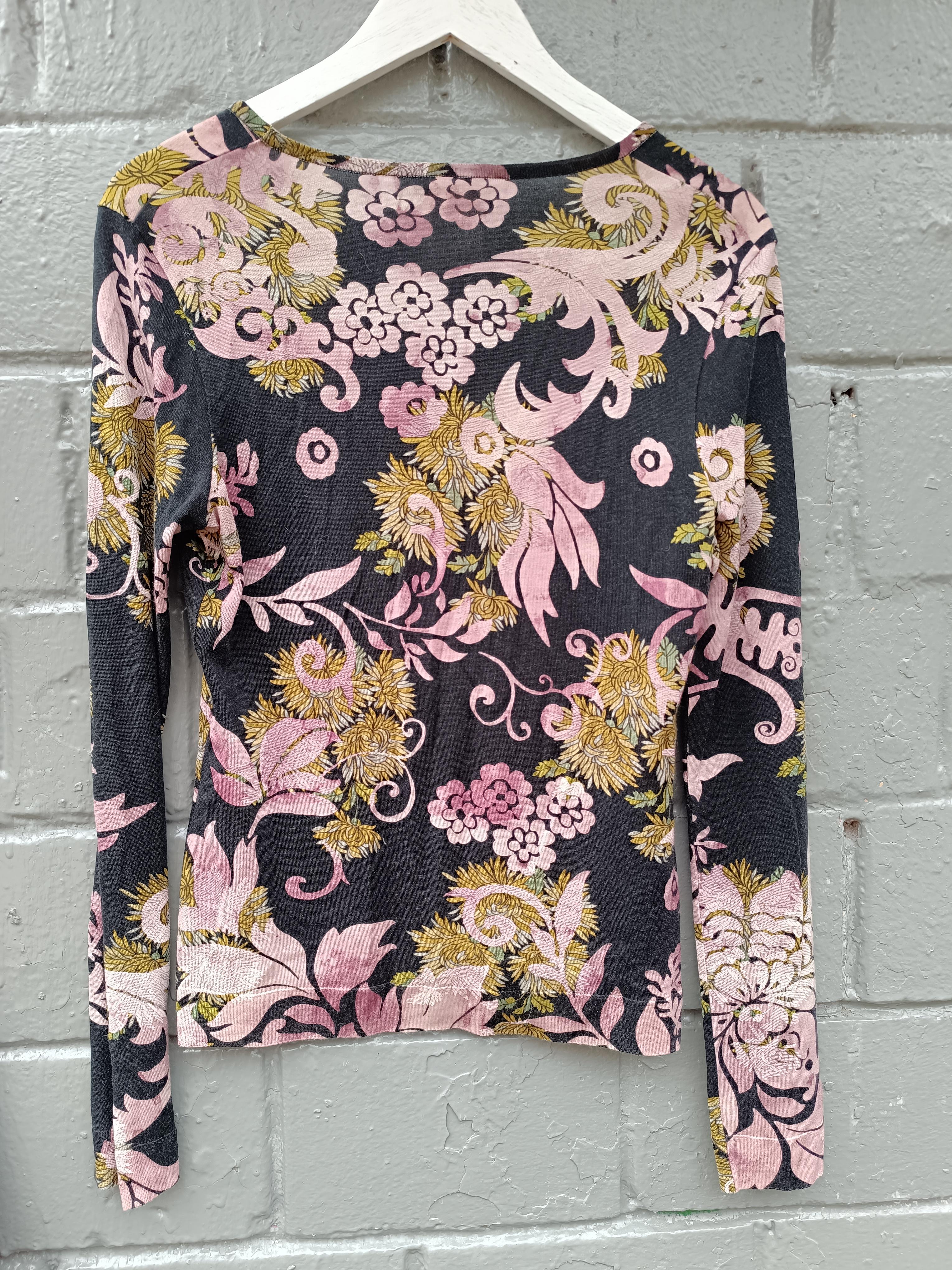 Christian Dior & John Galliano F/W 2003 pullover fleurs Y2K en vente 5