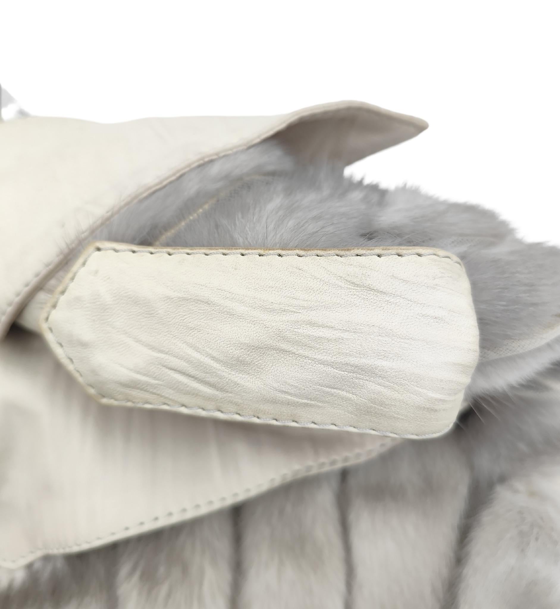 Christian Dior John Galliano H/W 2006 Graue Jacke aus Nerzpelz und Leder im Angebot 7