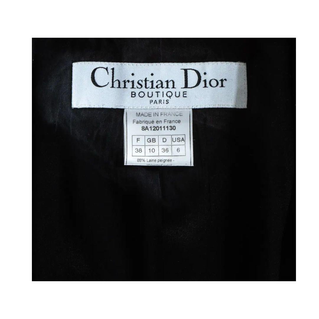 Women's Christian Dior John Galliano Fall/Winter 1998 Black Dress with Lace Size 38FR
