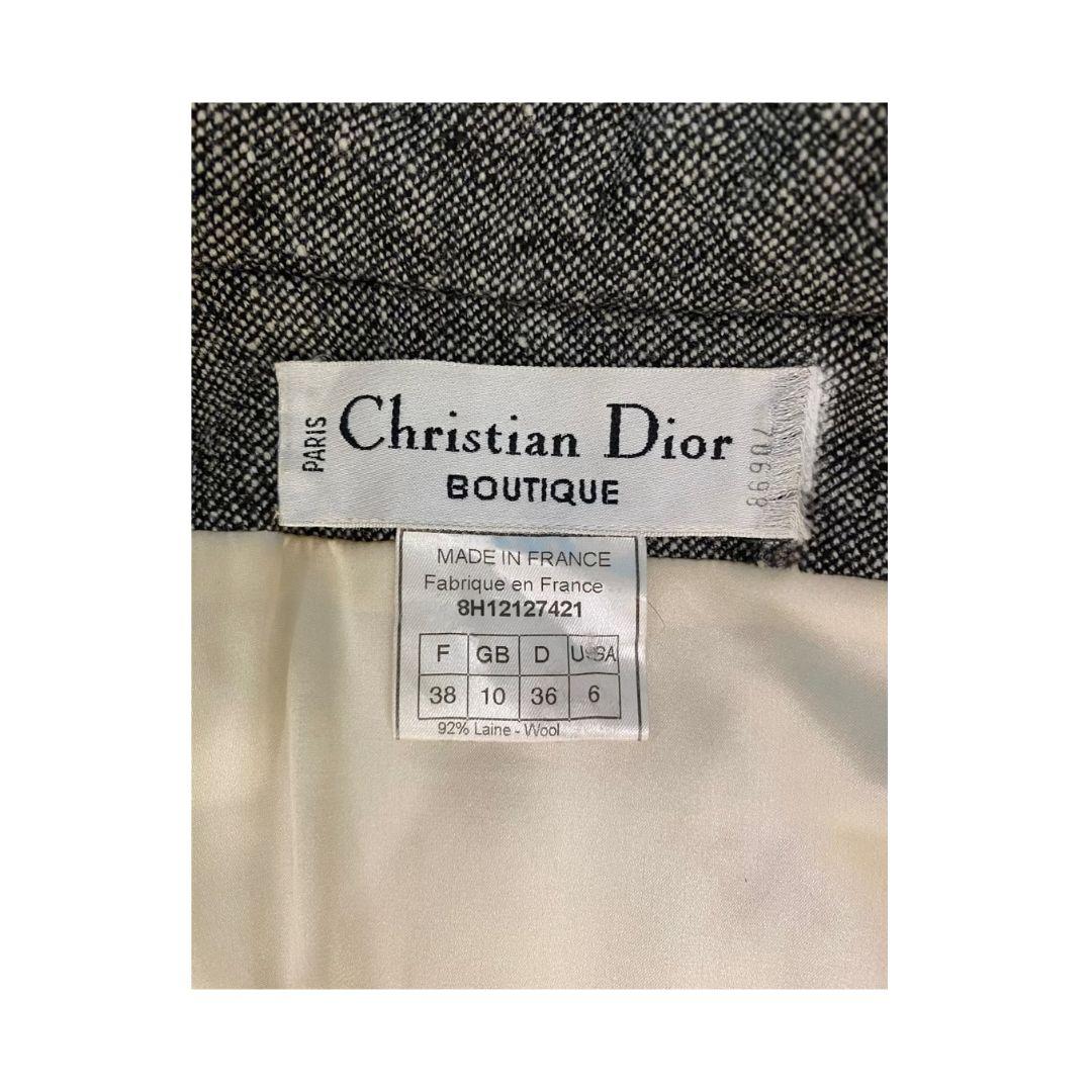 Women's Christian Dior John Galliano - Fall/Winter 1998 Gray Fur Skirt Suit Size 38FR For Sale
