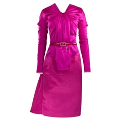 Christian Dior John Galliano for Christian Dior Fall/Winter 2007 Hot Pink Skirt Suit Size 38FR