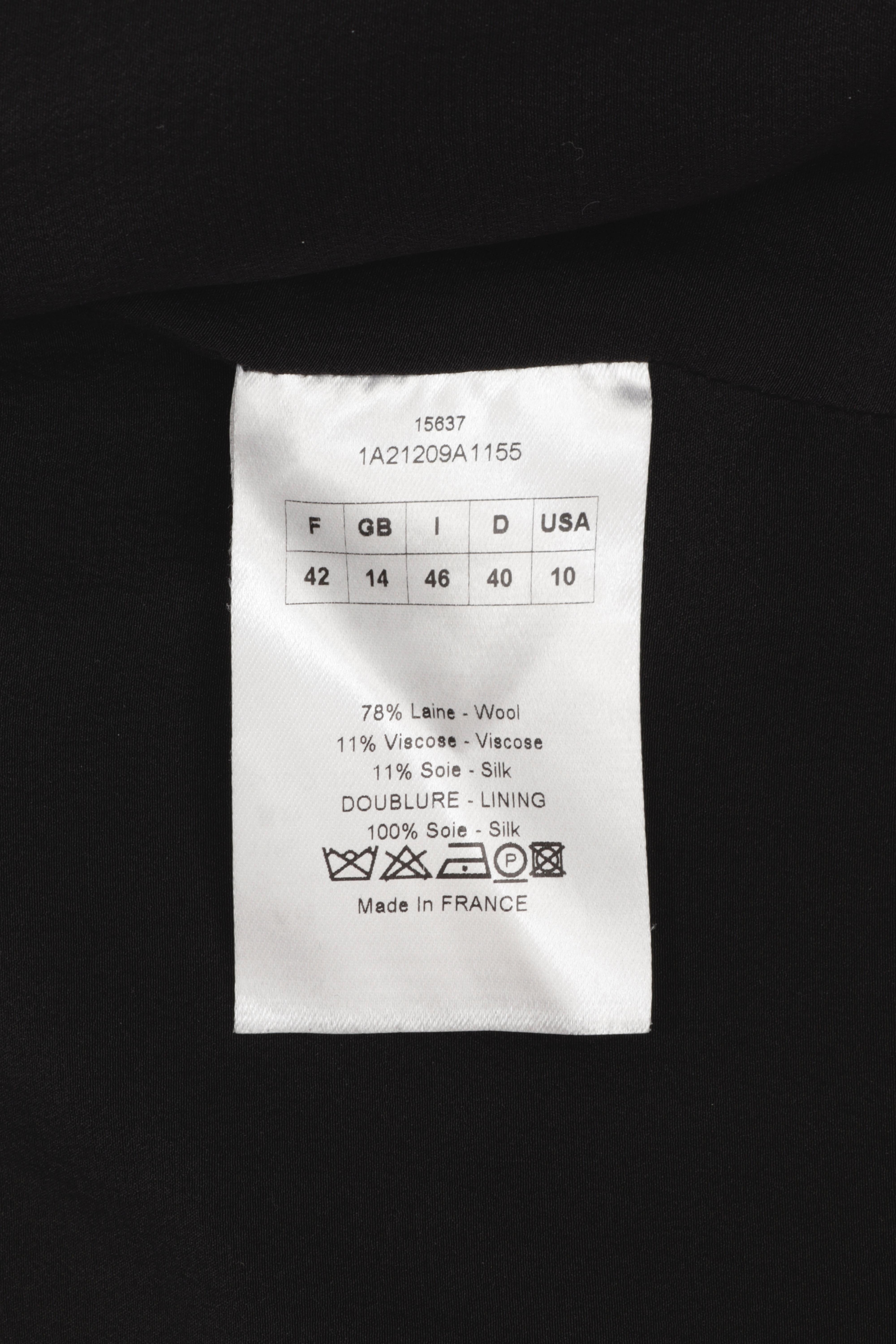 John Galliano for Christian Dior: abito con gonna in pied-de-poule e giacca a barretta arricciata in vendita 4