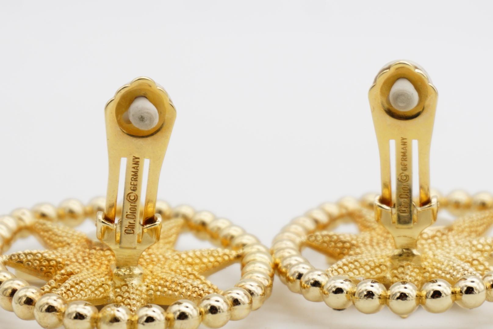 Christian Dior John Galliano Huge Rose des Vents Crystal Sunburst Star Earrings For Sale 9