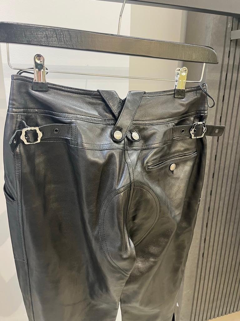 Christian Dior John Galliano Leather Cargo Buckle Pants For Sale 6