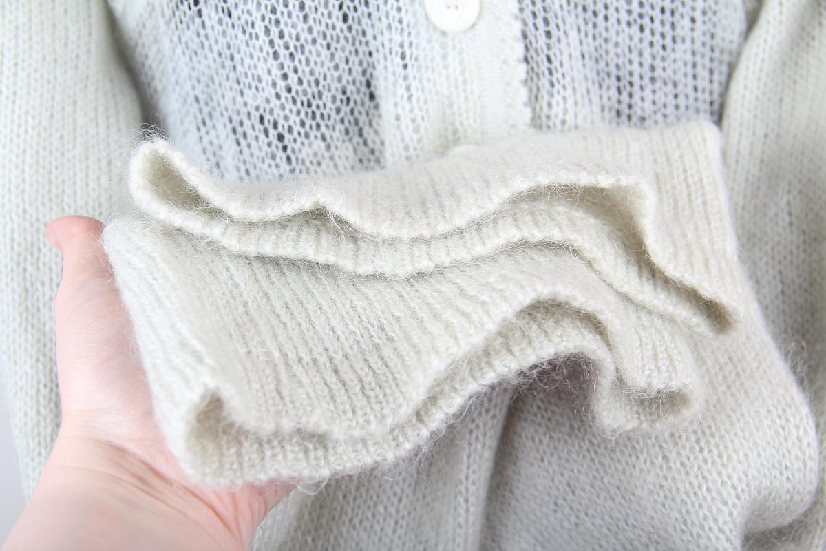 Gray Christian Dior & John Galliano mohair hoodie cardigan For Sale