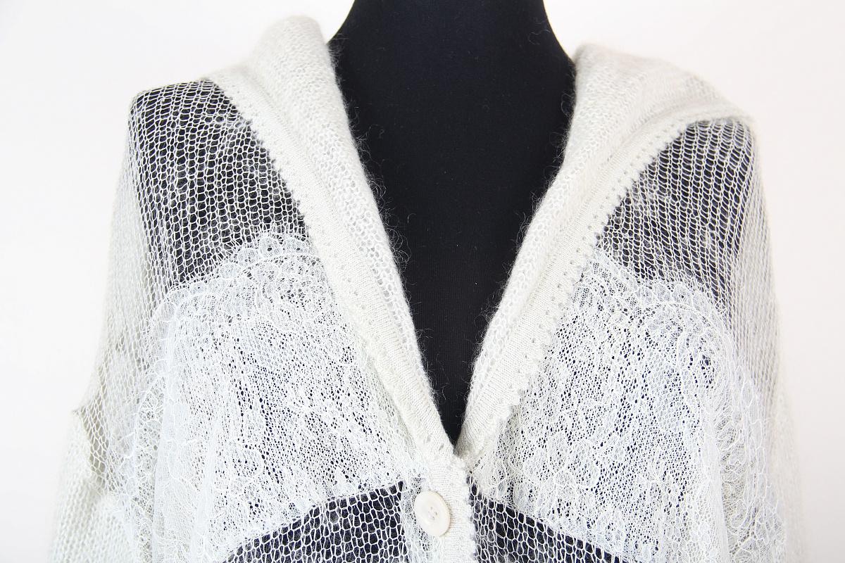 Christian Dior & John Galliano mohair hoodie cardigan For Sale 3