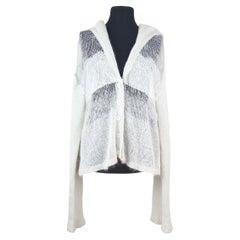 Christian Dior & John Galliano mohair hoodie cardigan