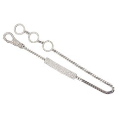 Collier ras du cou CHRISTIAN DIOR John Galliano Omega Silver Crystals Logo Hardcore