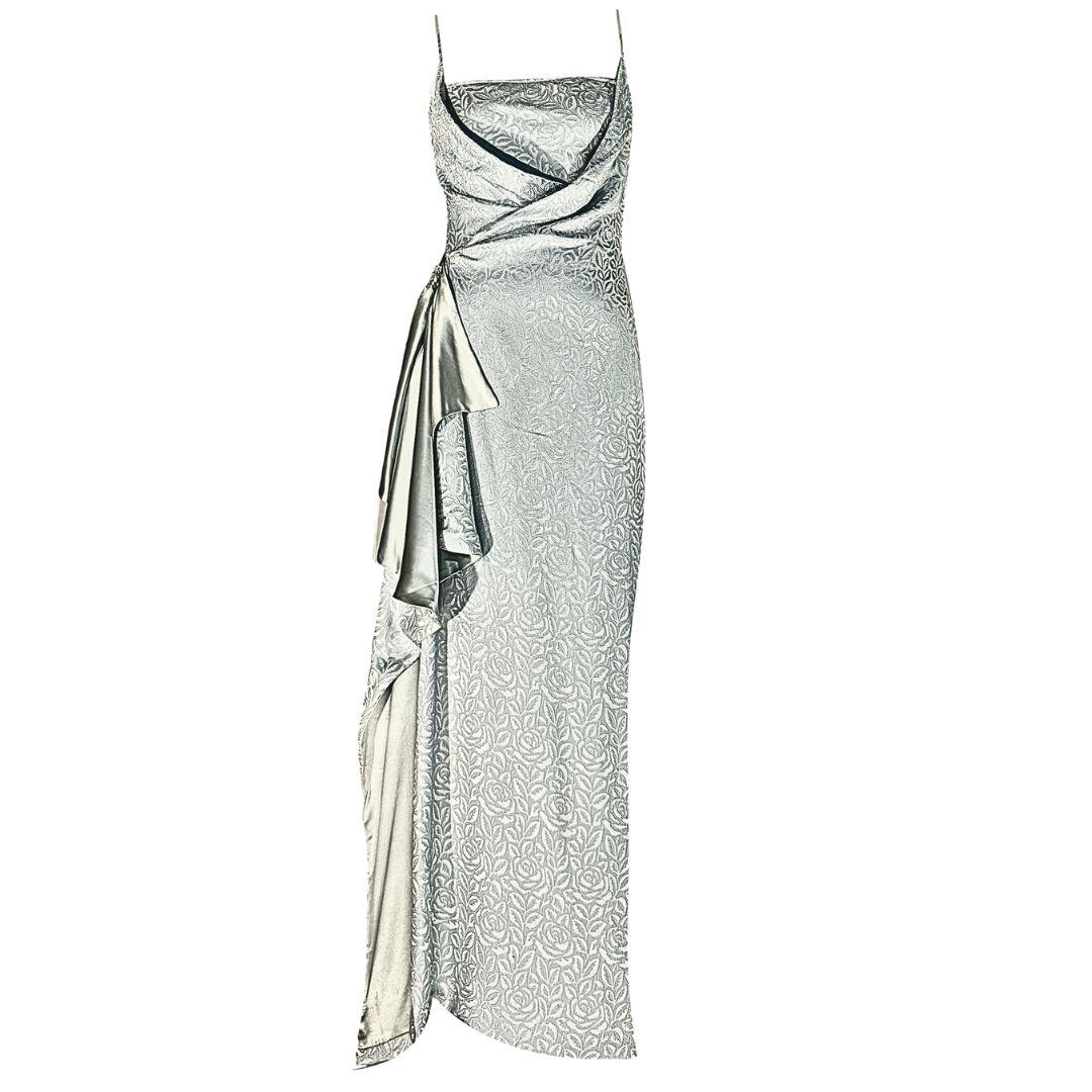 Christian Dior John Galliano Pale Blue Evening Gown Fall/Winter 1998 Size 38FR

Christian Dior John Galliano Vest Fall/Winter 1998 Size 38FR sold separately.