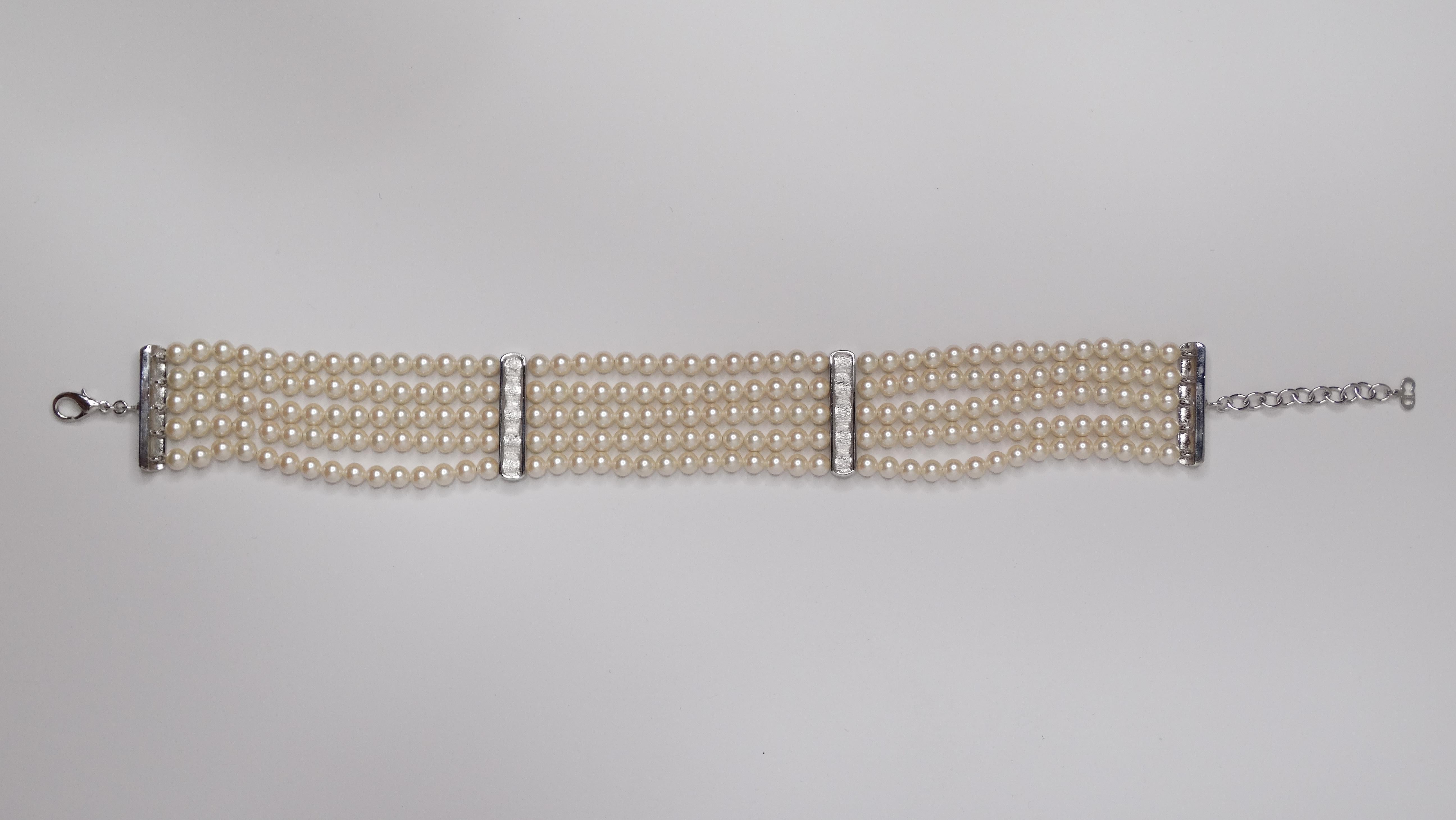 Christian Dior - John Galliano Pearl & Crystal Choker Necklace 3