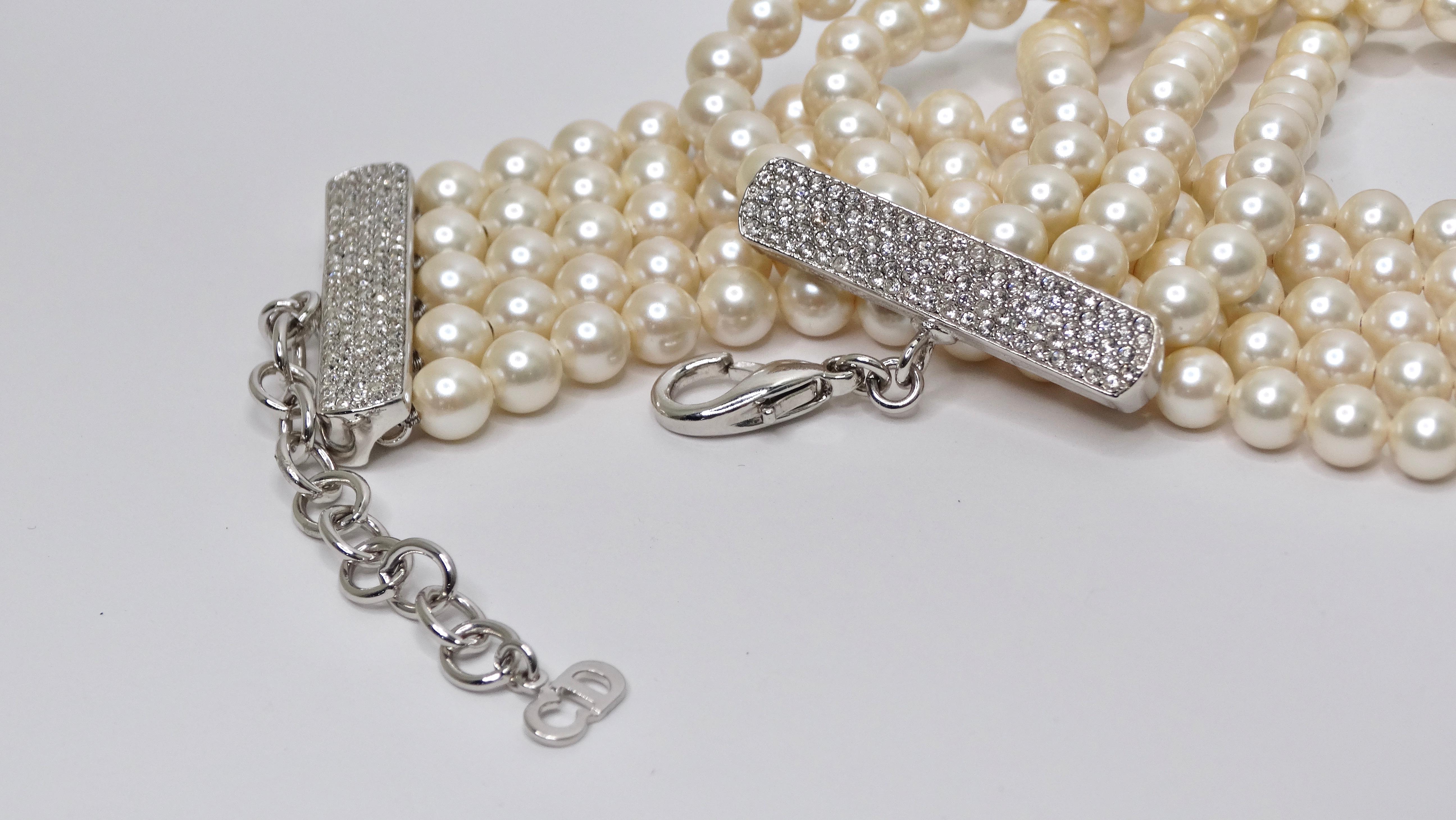 Christian Dior - John Galliano Pearl & Crystal Choker Necklace 4