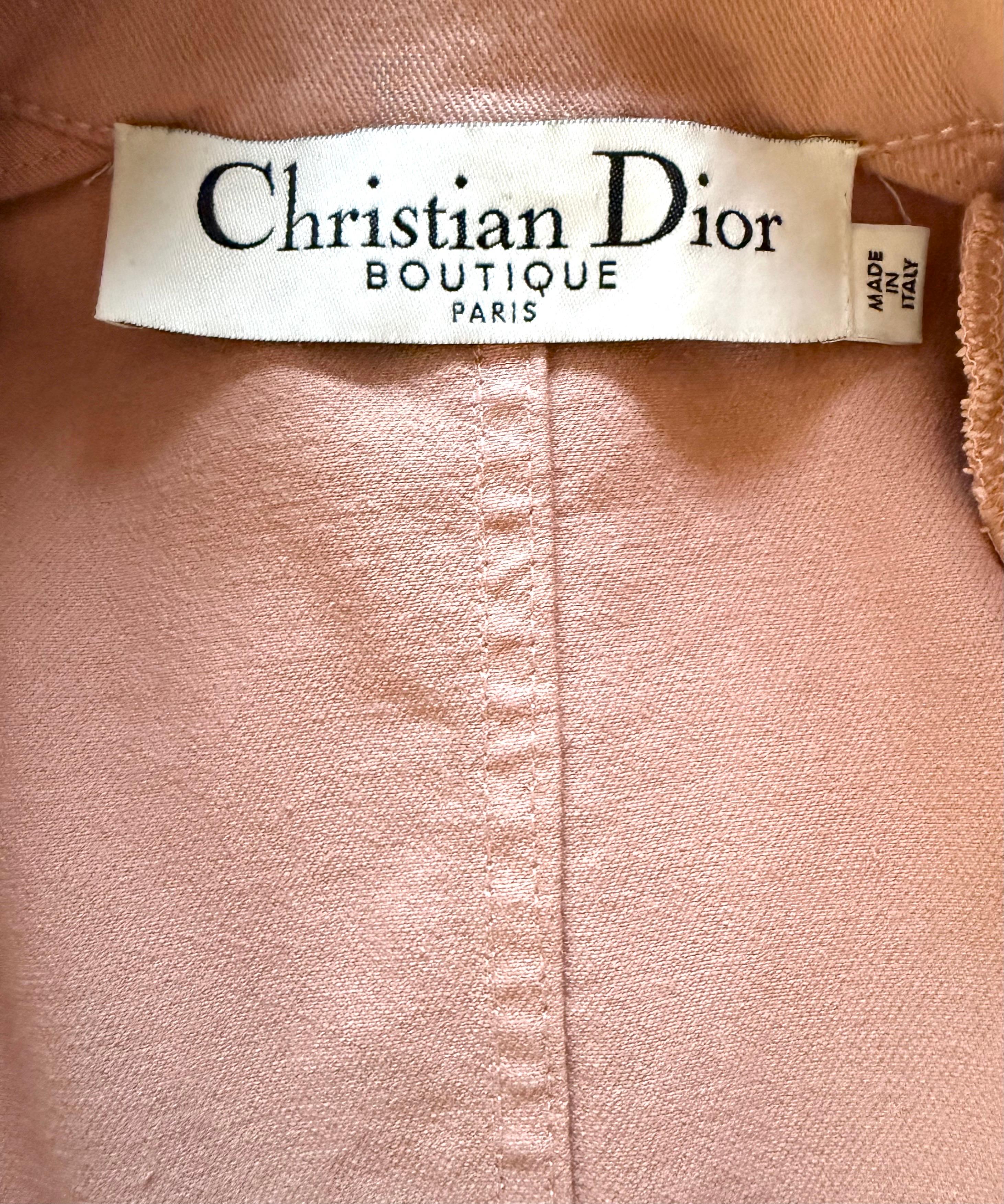 CHRISTIAN DIOR John Galliano Pasarela S/S 2006 Chaqueta vaquera trampantojo y encaje 36 en venta 9